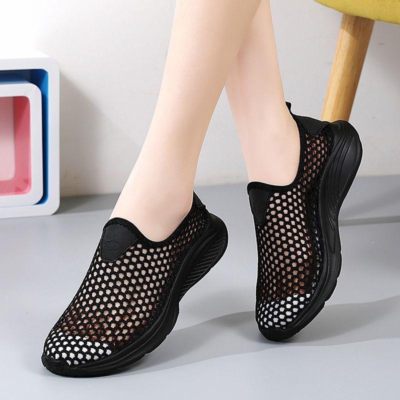 Fashion Woman Footwear Slip on Flat Summer Mesh Breathable Shoes for Women High Quality Casual New in Cheap Comfortable and Elegant Sale