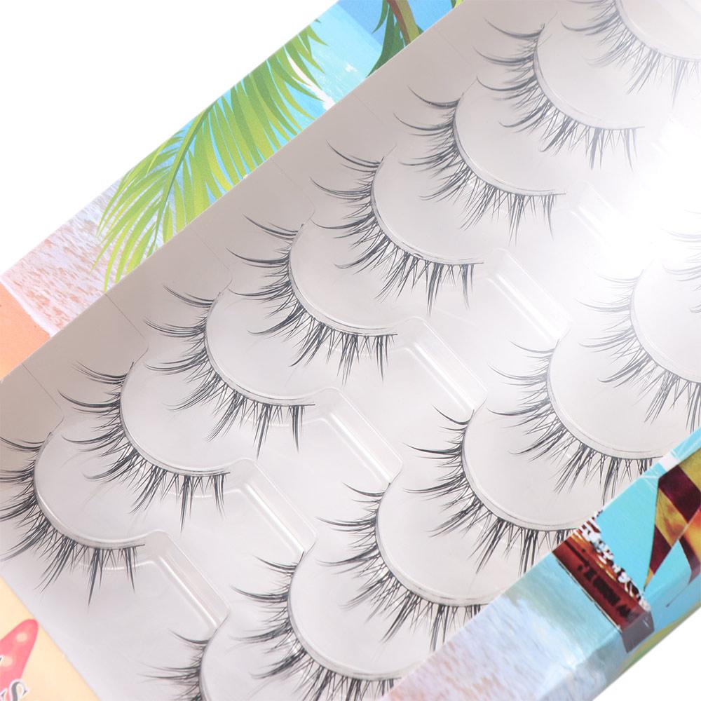8 Pairs Curled False Eyelashes Dense Eye Lashes Grafting Little Devil Full Strip Lashes Makeup