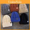 Knit Hat For Men With Solid Color Design Warm Thickened Beanie For Winter Outdoor Use