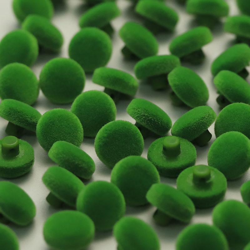 

5 шт. флокированная одежда пуговицы чонсам новый китайский стиль вязаный кардиган рукав воротник пуговицы рубашка красные черные аксессуары пуговицы 10 #[12mm mushroom flocking green]