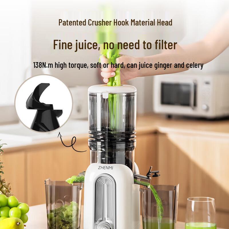 Zhenmi Large Caliber Vertical Slow Juicer ZMGZ-Y2 CN plug (adapter included)
