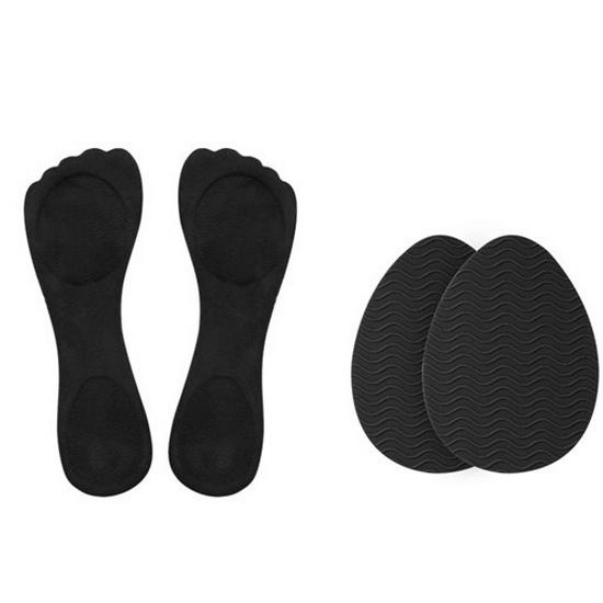 Women s High Heel Anti-Slip Protection Stickers - Black Set 1 pair insoles + 1 pair sole stickers чёрный