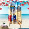 Möwe am Strand mit Muscheln und Leuchtturm Strandtuch schnelltrocknend für Reise Outdoor-Sportarten Joggen Strand und Schwimmen