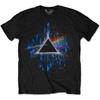 Pink Floyd Dark Side Of The Moon Blue Splatter T Shirt Black