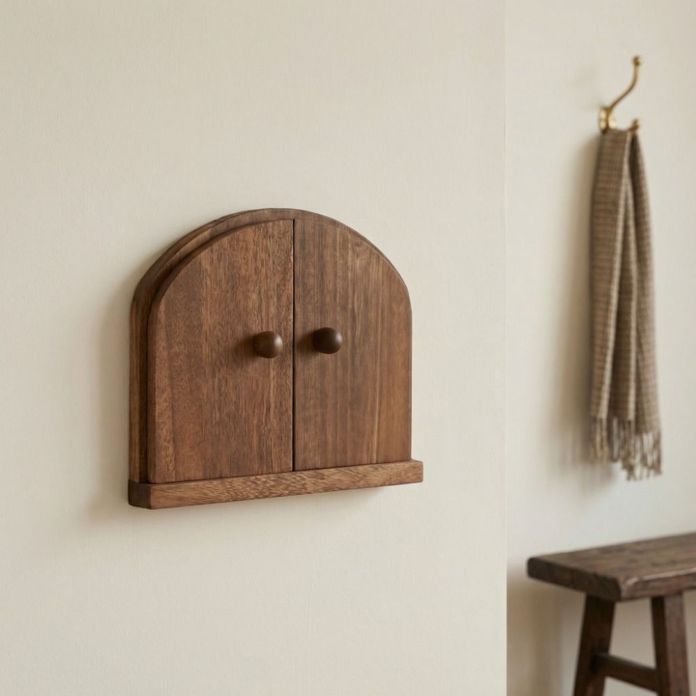 Rustic Style Solid Wood Switch Cover Self Adhesive Outlet Cover Switch Protector  Living Room