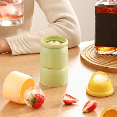 Ice Cube Mold Large Spherical Silicone Ice Ball Maker Fast Freezing Clear Bubble-Free Ice Cubes Easy Push Release Ice Tray for Whiskey Wine Cocktails