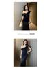 Elegant Strapless One-Shoulder Floor-Length Bodycon Evening Dress