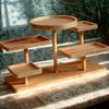 1pc Wooden Display Stand - 5-Tier Organizer for Jewelry/Home Decor | No Assembly Needed & Compact Tabletop Design