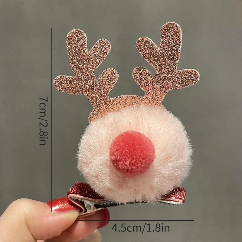 Christmas New Year Hair Clips Cartoon Deer Ear Headbands Hairpin Xmas Decor Gifts Navidad Festival Photo Props Hair Accessories