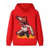 Japanese Anime Chainsaw Man Children Boys Girls Retro Hoodie Cartoon Denji Pochita Funny Graphic Jacket Kids Manga Coat