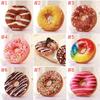 3D Cute Donuts Pillow Chocolate Donuts Plush Macaron Food Cushion Nice Bottom Cushion Nap Pillow Decorative Cushion Home Textile