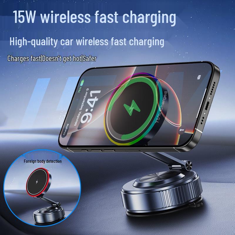 K5S 360° Rotating Magnetic Car Wireless Charger & Phone Holder