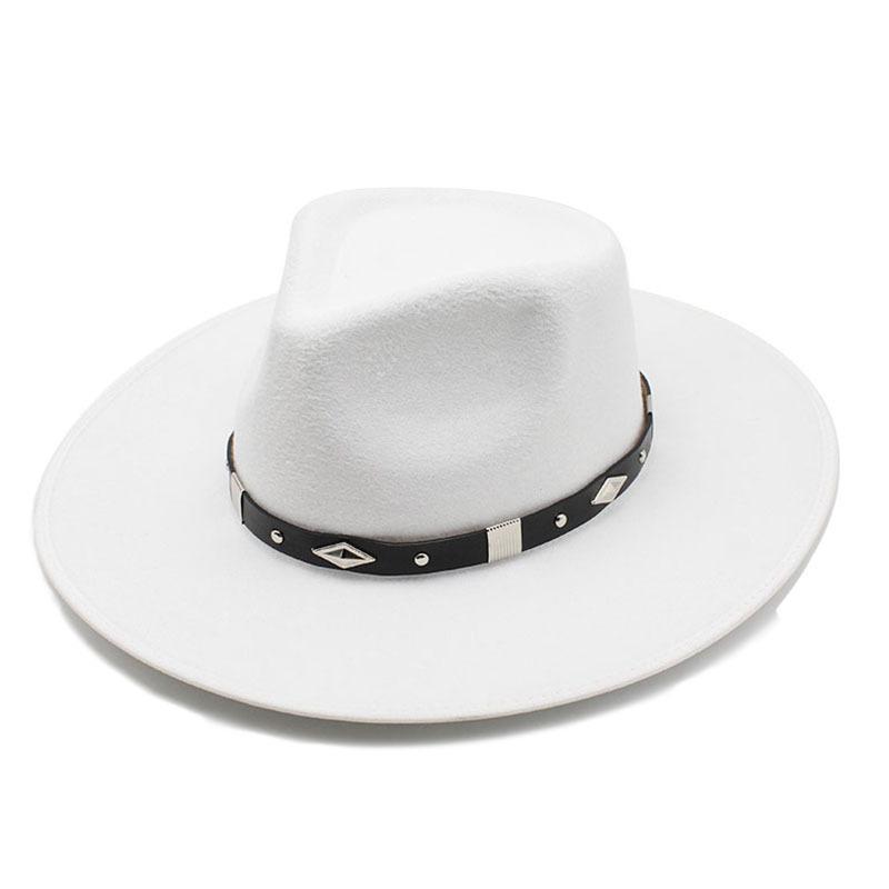 Vintage Woolen Hat British Hat Wide Brim Jazz Top Hat Versatile Hat Trendy Felt Hat