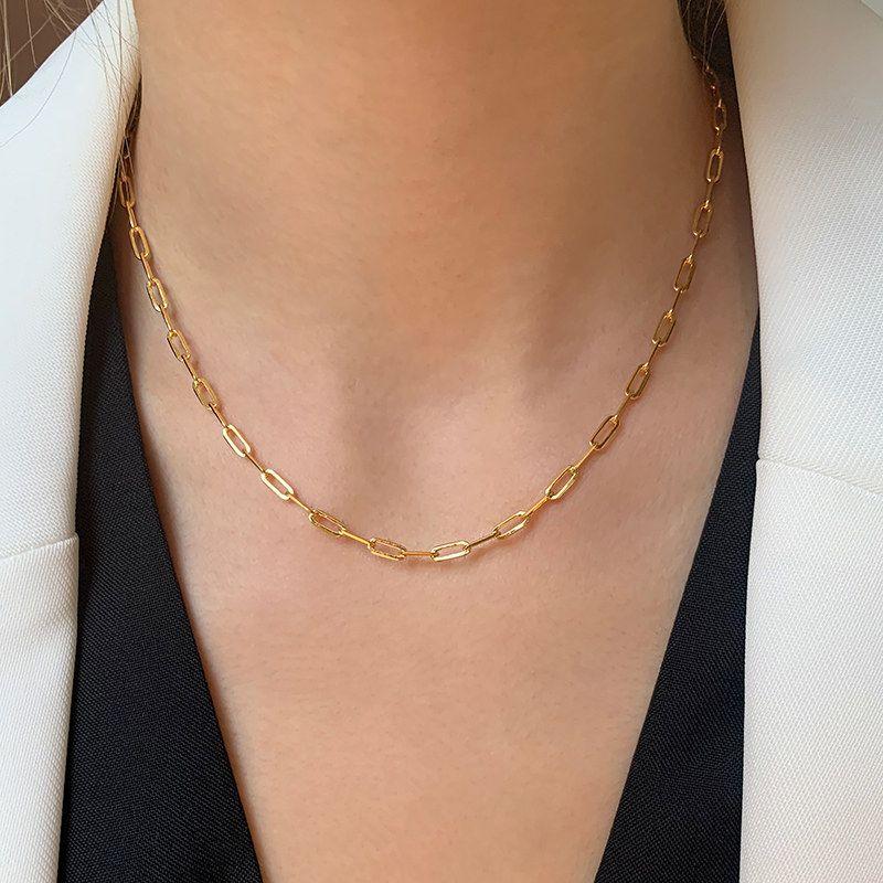 

and American Style Black Agate Heart Pendant Long Necklace for Women, Sweater Chain, Double-Layered, 2026 New Model, Light Luxury Clavicle Chain Plain Chain [Total Length Approximately 42+5cm]