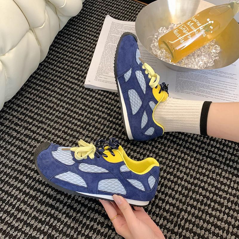 Dexun shoes women's 2025 new summer thin mesh shoes breathable mesh super fire thin sole casual sports shoes women's shoes