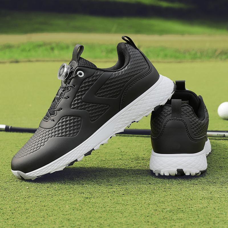 2026 New Women and Men Golf Shoes Anti-Slip Spiked Golf Sneakers Quick Lacing Golfer Footwear Low Top Outdoor Walking Sneakers