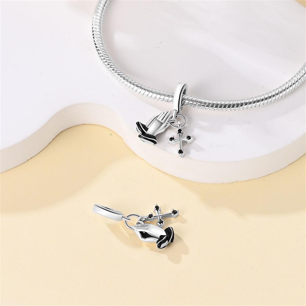 Original Copper Charms Luxury Hand Religious Guardian Prayers Beads Fit Bracelet Diy Women Making Delicate Gift