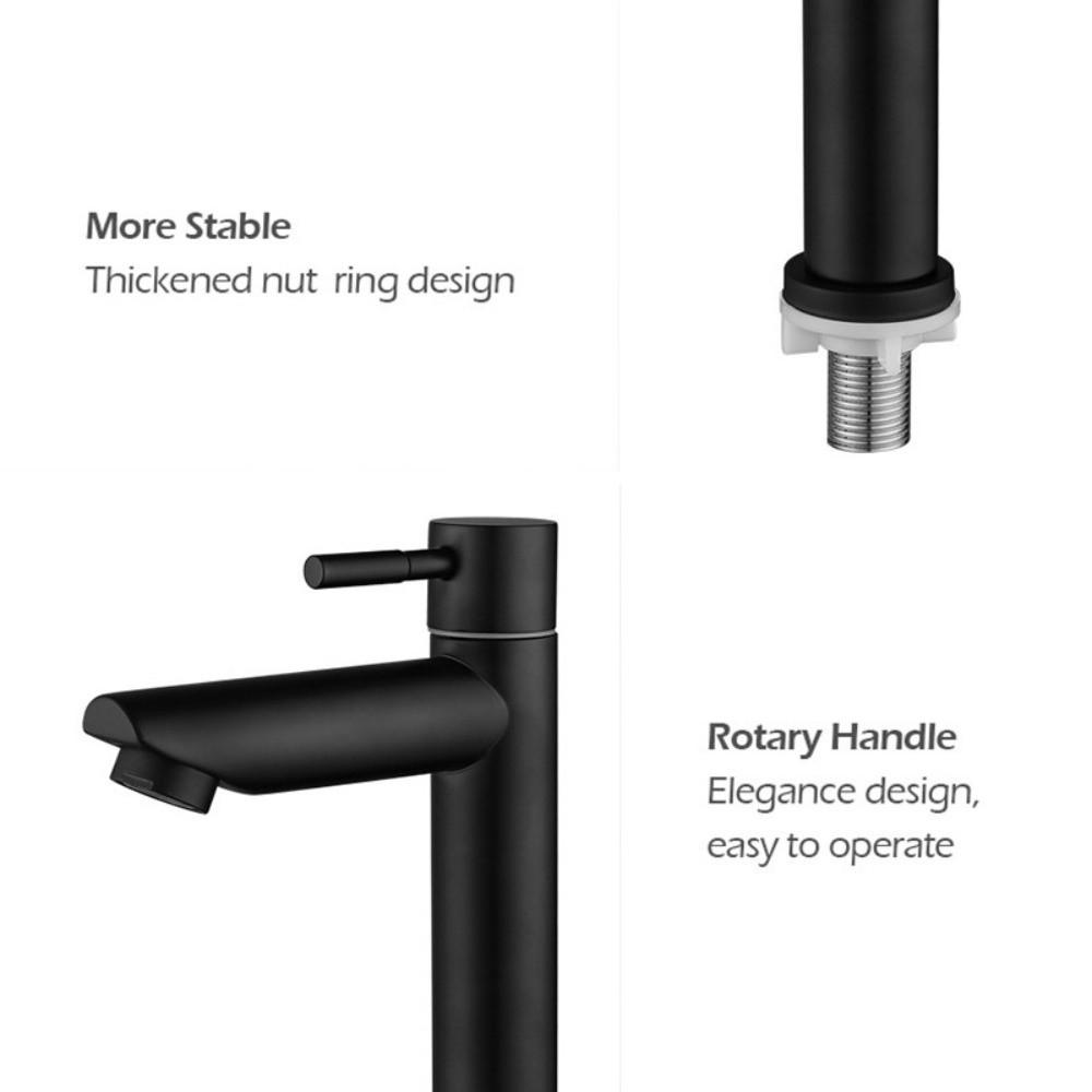 Single Handle Stainless Steel Water Tap Deck Mounted Bathroom Faucet  Bathroom