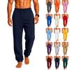 Pantaloni de trening casual pentru bărbați, căptușiți, cu croială largă și picior conic, pentru toamnă-iarnă