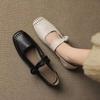 Real Soft Leather Slippers Women's Summer Fashion Spring and Summer Versatile Thick Heel Bag Head Half Drag Women's Shoes Going Out Cool Slippers