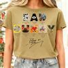 Camisetas Casuales de Algodón con Estampado de Bad Bunny para Adultos Mujeres Mangas Cortas