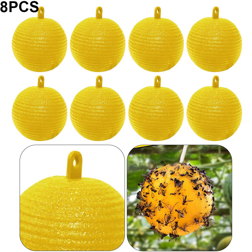 

de Ball Fruit Fly Catcher 8 см липкая ловушка для ловли фруктовых насекомых (желтый)