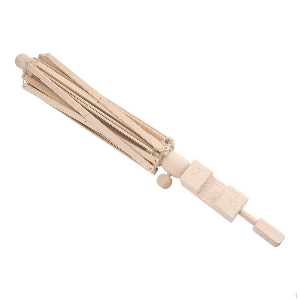 Collapsible Umbrella Yarn Swift Natural Wooden Easy to Assemble Craft