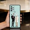 C-Cartoon G-Good O-Omens Phone Case For Samsung Galaxy A73,A72,A71,A70,A53,A52,A51,Soft Silicone Black Cover