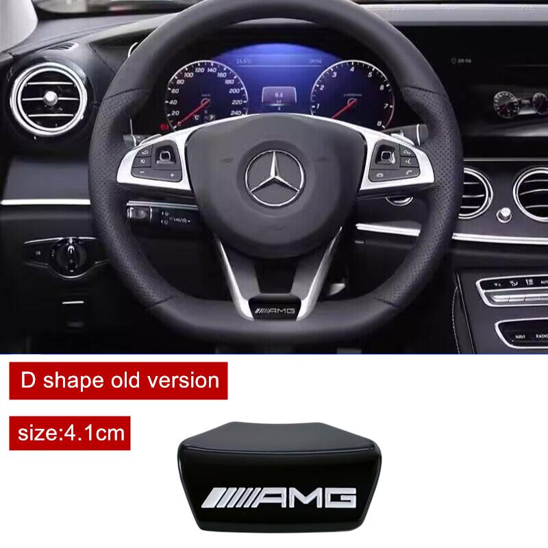 GOX3   Car Emblem Steering Wheel Sticker Decoration For Mercedes Benz AMG Smart Maybach W204 GLC CLA W205 W203 Interior Mouldings GE538