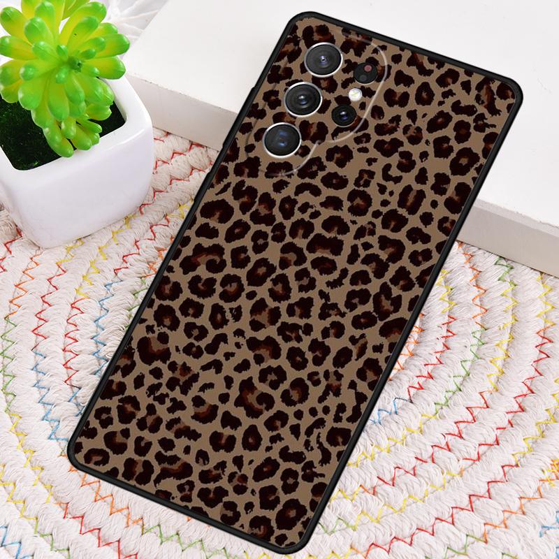 Leopard Print Panther Silicone Phone Case For Samsung Galaxy Note 10 Pro S26 S25 S24 S23 S22 S21 Plus S25Ultra Capa Cover