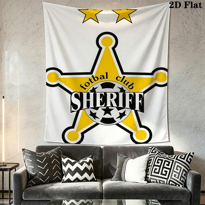 FC Sheriff logo Wall Hanging Printed Fabric Blanket Decorative Tapestries for Bedroom Living Room Home Decor