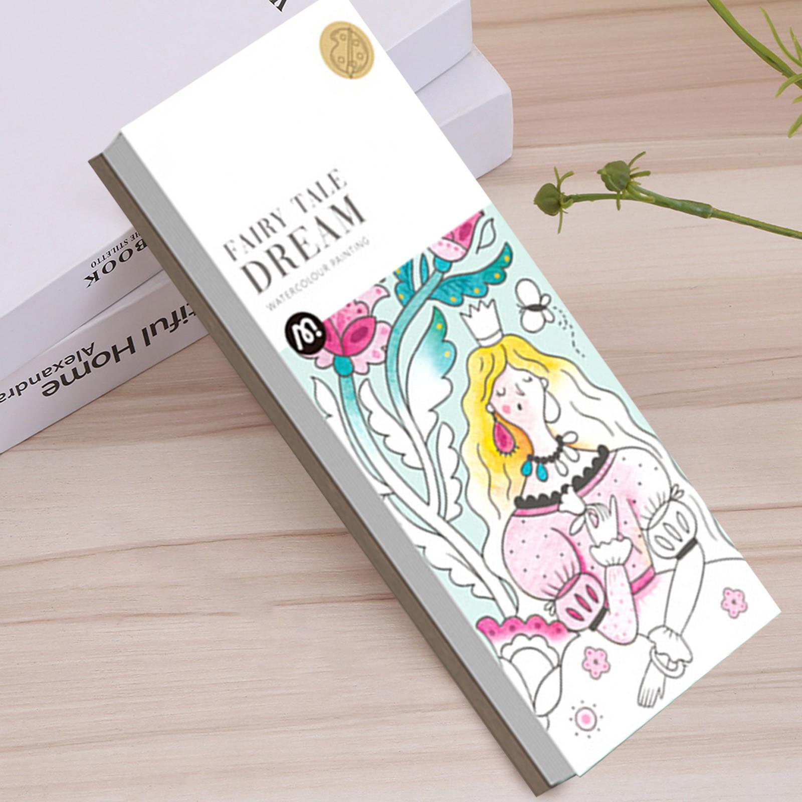 

Акварельная иллюстрированная книга для детей 4-8 лет, карманная акварельная иллюстрированная книга Искусство и творчество для малышей, набор акварельных книг One Size