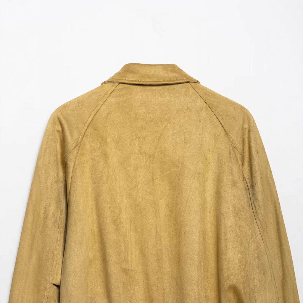 2025 autumn and winter new European and American cross-border women's clothing suede texture casual bomber jacket w03 6829