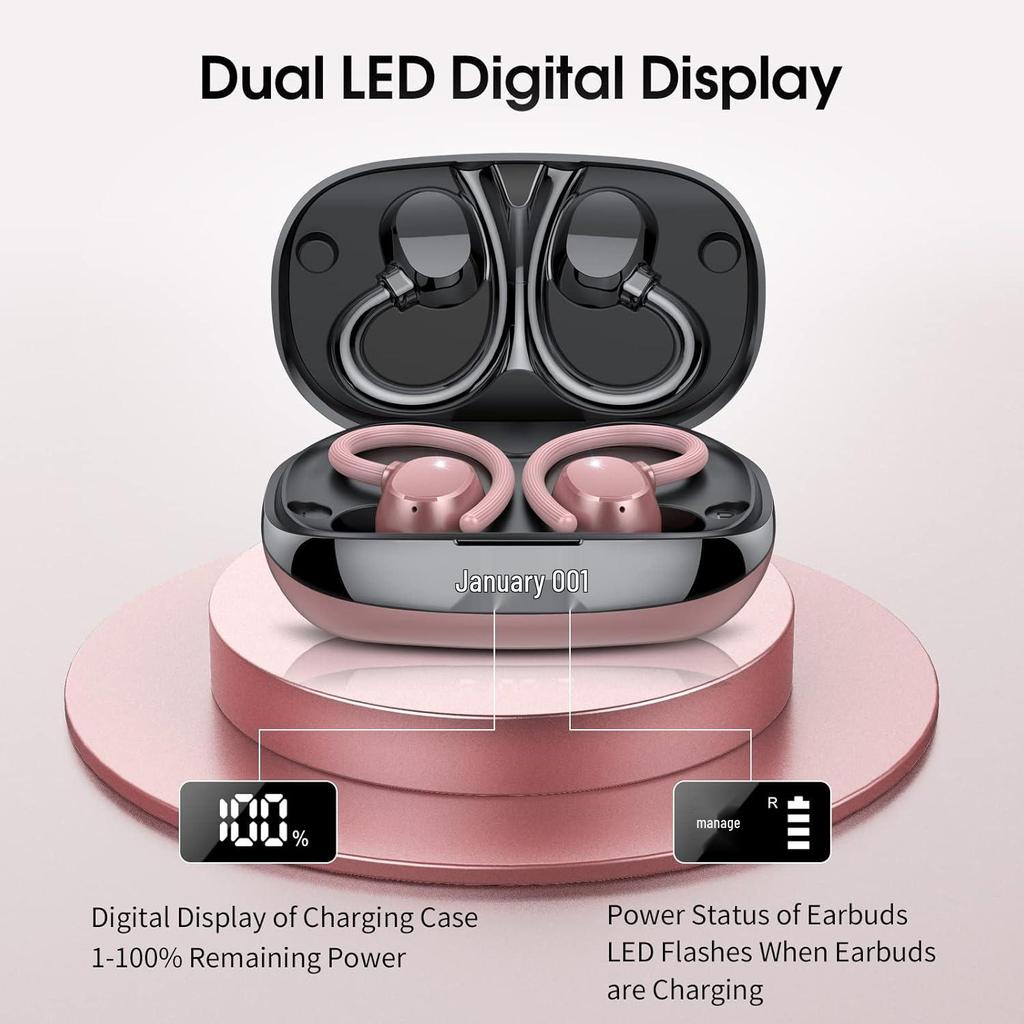 Q61 Ear-Hanging Bluetooth 5.2 Earphones - Wireless Dual-Ear with High Sound Quality
