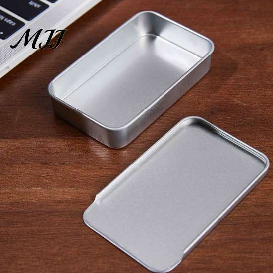 Push Pull Sliding Cover Box Tin Storage Container with Cover, Durable Metal Small Portable Container, Moisture-proof for Candy And Herbs Items