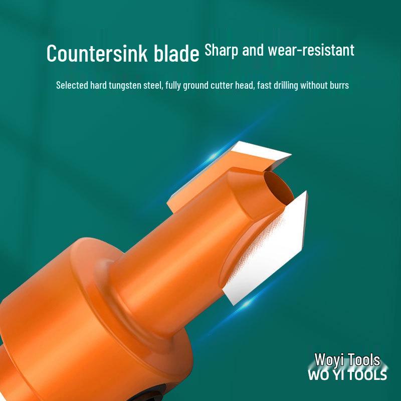 Tapered Countersink Drill Bit with Round Shank for Screw Installation and Woodworking Hole Opening