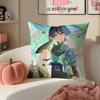 Game Genshin Wanderer Scaramouche Cushion Cover Pillowcase Short Plush Invisible zipper Room Sofa Cushion Cover
