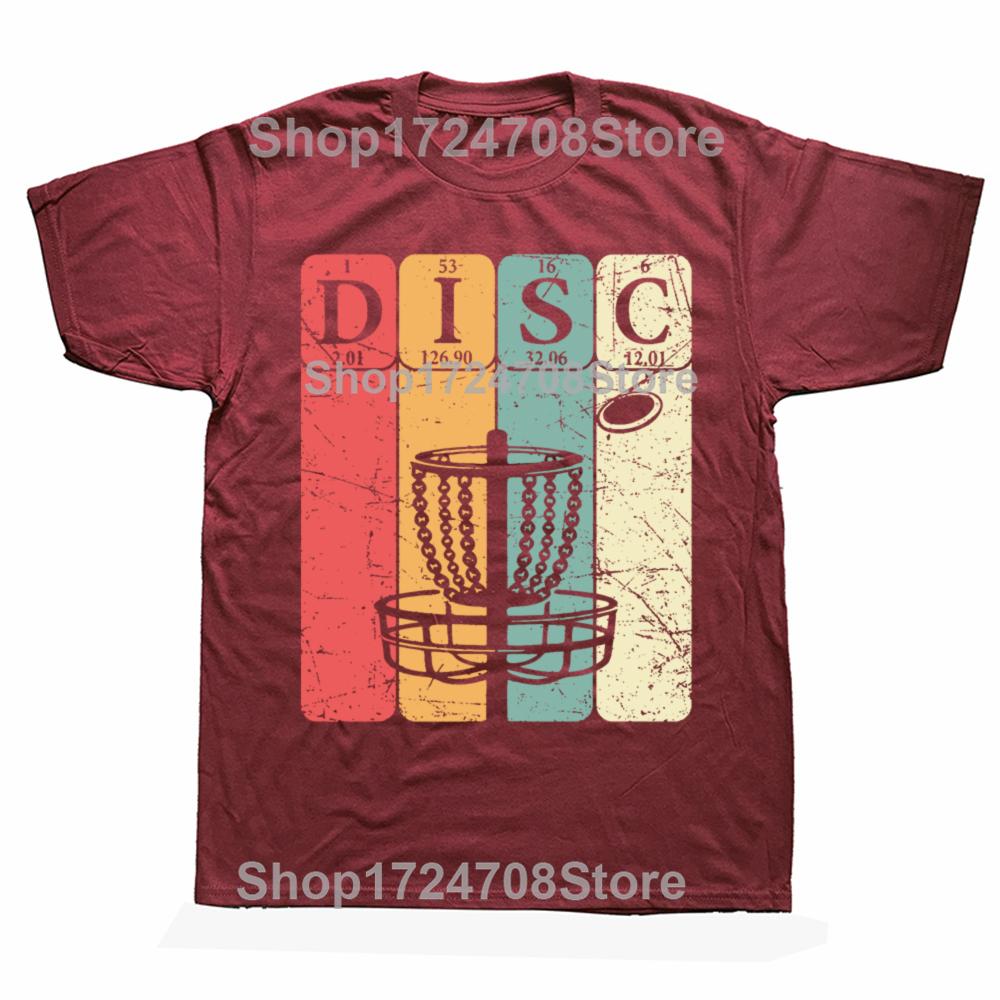 Disc Golf Periodic Table Player Vintage T Shirts Summer Graphic Cotton Streetwear Short Sleeve Birthday Gifts Tshirt Men
