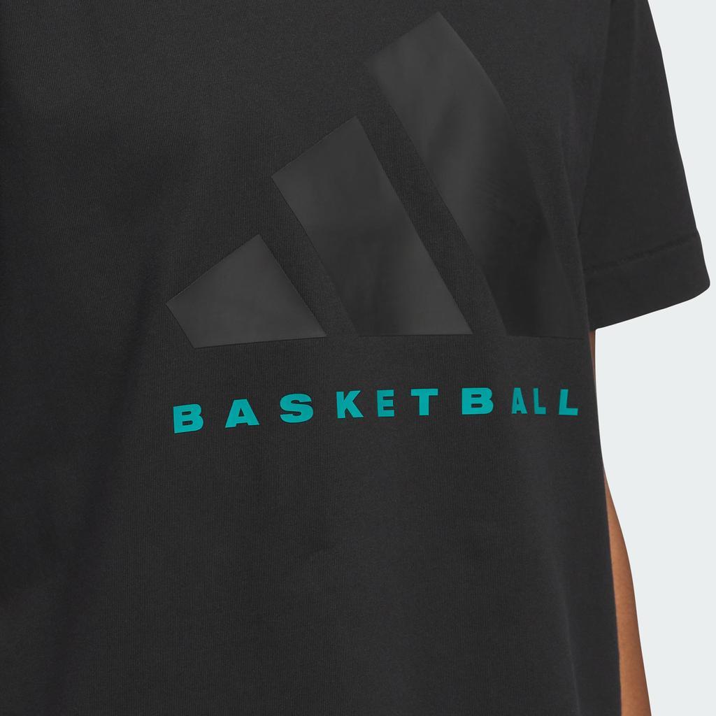 Adidas The 2024 Collection Chapter 03 Basketball Cotton Tee With Drop Shoulders Unisex Tops Black JN6073
