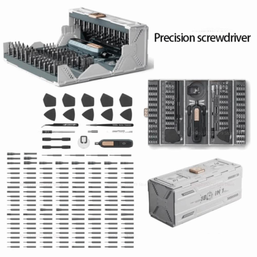 180 in 1 Precision Screwdriver Kit CR-V Magnetic Bits Precision Drill Bits Professional Repair Tools with Storage Box