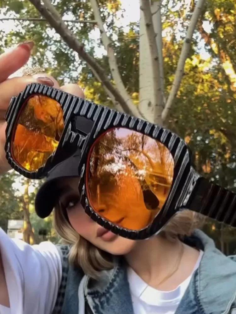 Vintage Double Beams Rectangle Sunglasses Women Men Designer Retro Small Frame UV400 Protection Sun Glasses