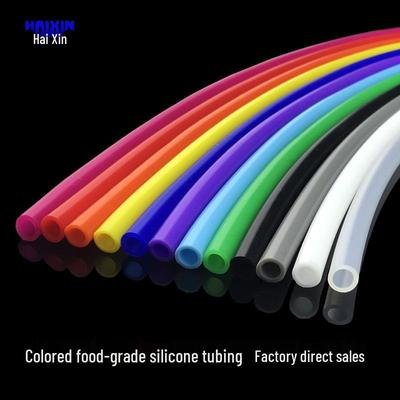 Free Sample Blue Silicone Tube, High-Temperature Resistant, Food-Grade, ID 6mm, OD 9mm, Soft Silicone Rubber.