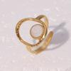 Stainless Steel Oval Drip Oil Opening Rings for Women Men French Style Vintage Hollow Adjustable Rings Banquet Jewelry Wholesale