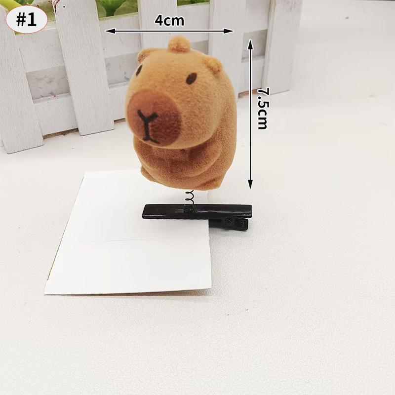 10-100PCS Cartoon Funny Capybara Hairpin 3D Kapibala Plush Hair Pins Cute Animal Headwear Hair Accessories Party Favor Gifts