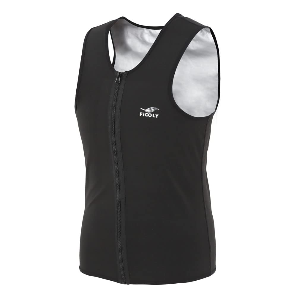 

Костюм для сауны FiCOLY больших размеров, майка для мужчин, уменьшающая потливость, моющаяся, для тренировок, FSTM-1 (2XL)