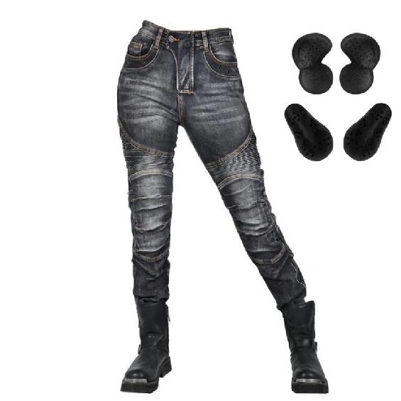 Motorcycle jeans Womens pantshigh elastic motorcycle riding rider pants Racing pants with protective