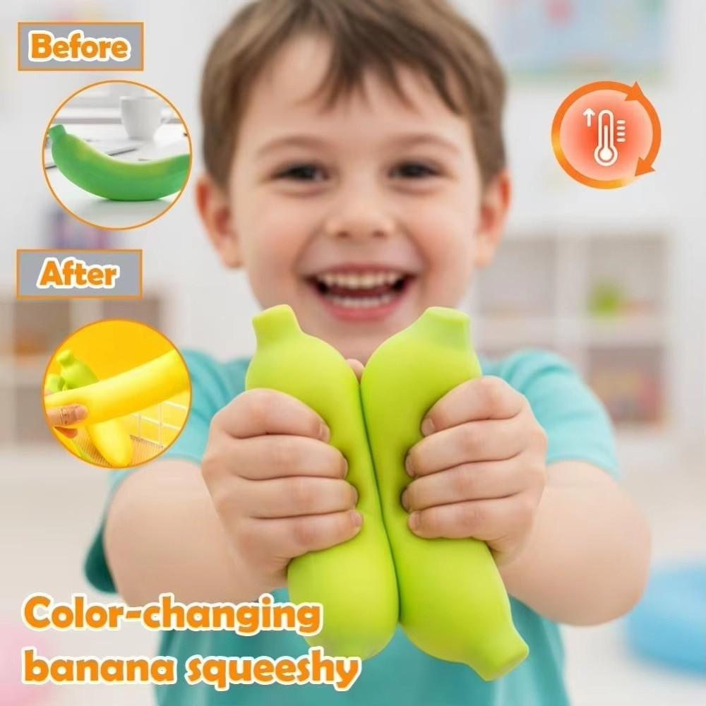 Simulation Banana Squeeze Banana Toys Color Change Fruit Squeeze Toys  for Kids