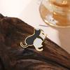 Cute Cartoon Couple Cat Dog Black White Enamel Brooch for Women Men Stainless Steel Lapel Pin Shirt Suit Badge Gifts For Friends