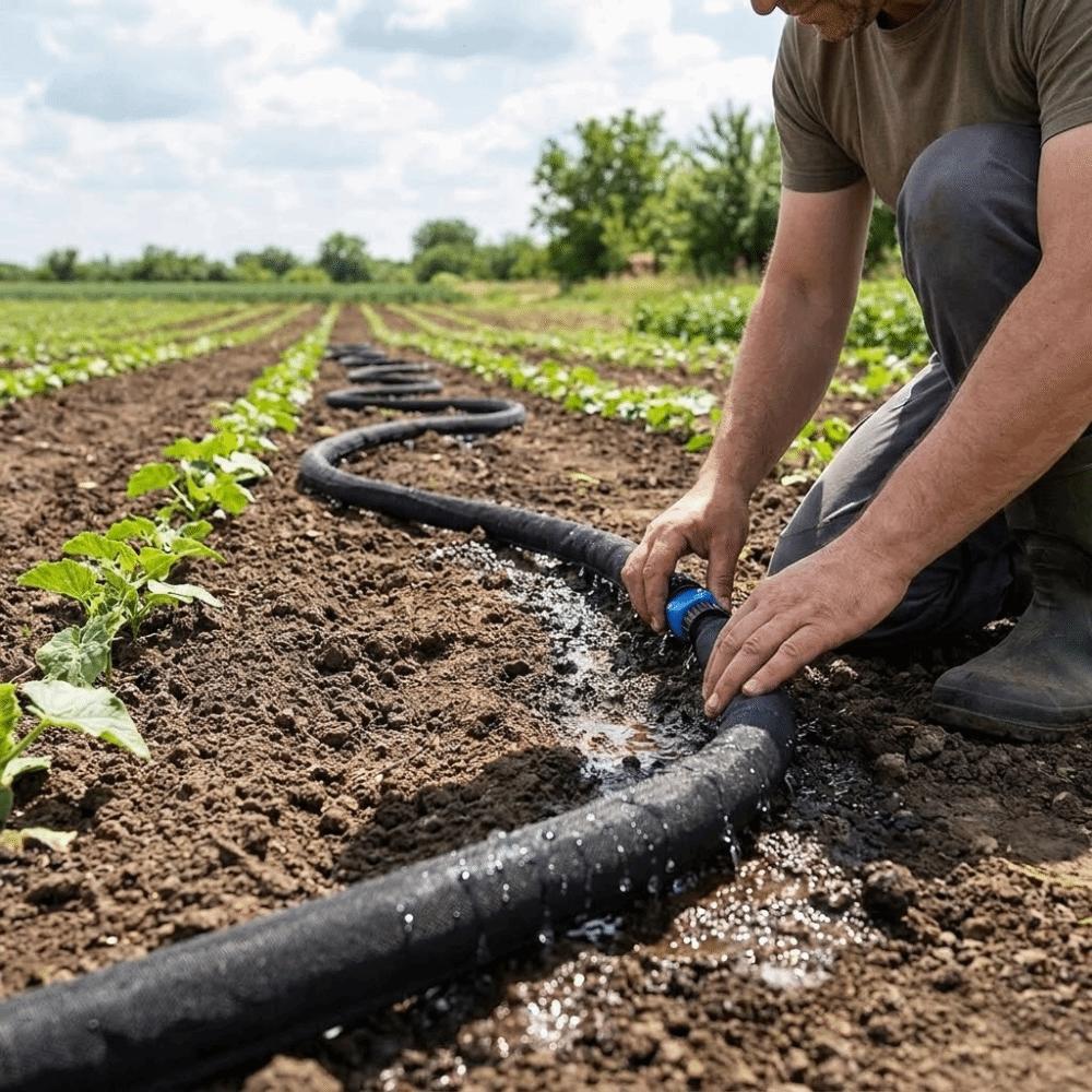 Efficient Micro Drip Irrigation Uniform Infiltration Permeable Pipe  Field Watering