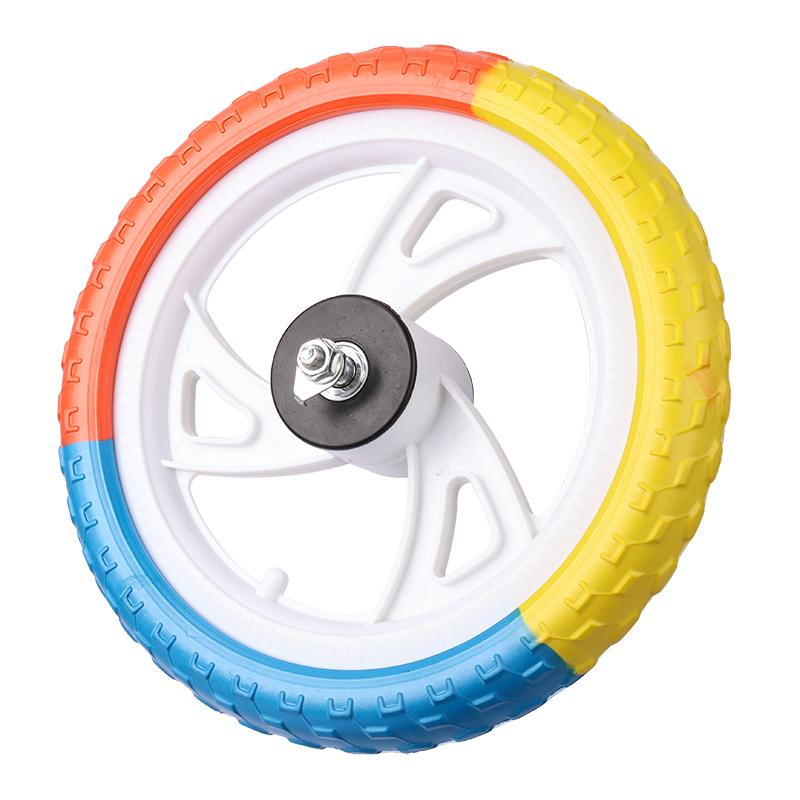 2-pack Assembly Balancing Bike Replacement Roller Skate Wheel Accessory Solid EVA Foam Wheel Airless Bicycle Wheel Accessory Pla